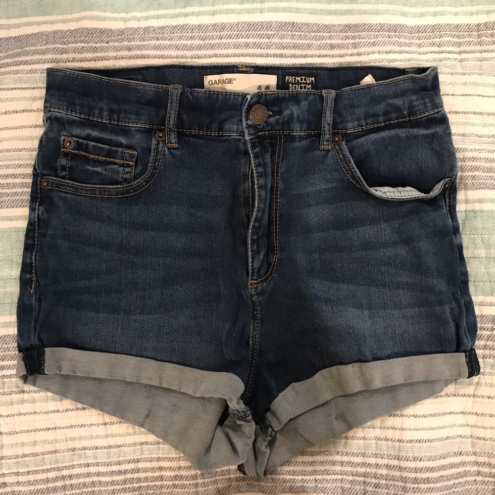 Dark Blue Denim Shorts